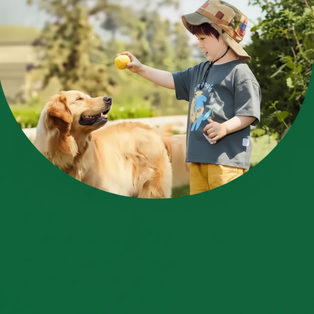Lifestyle enfant chien - sans carrés